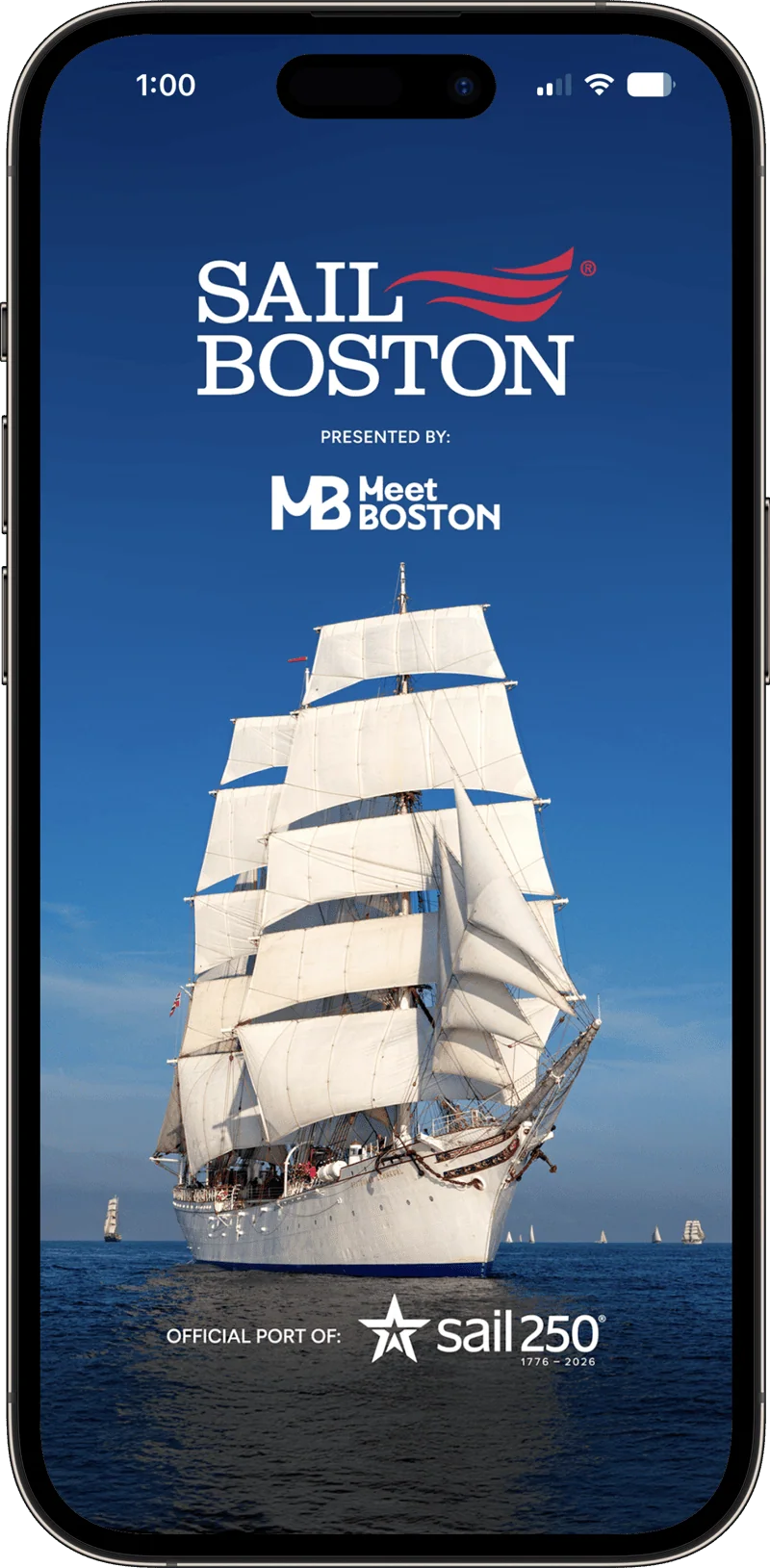 Sail Boston app loading screen